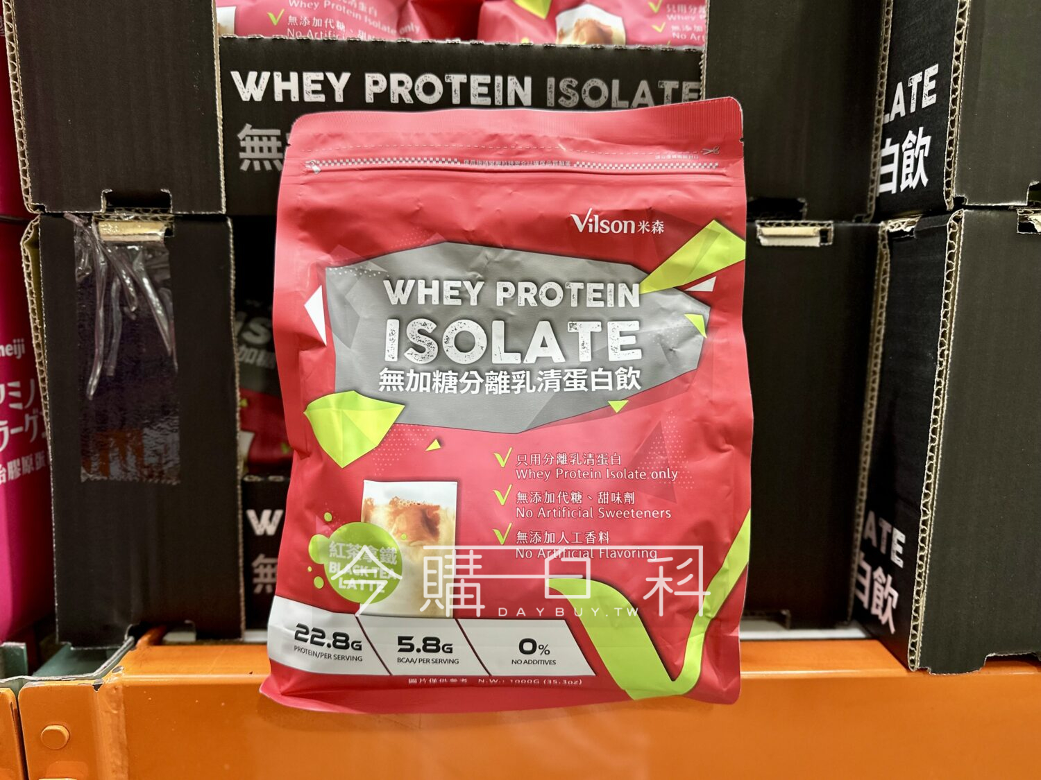 VILSON 米森無加糖分離乳清蛋白 紅茶拿鐵口味 #144919