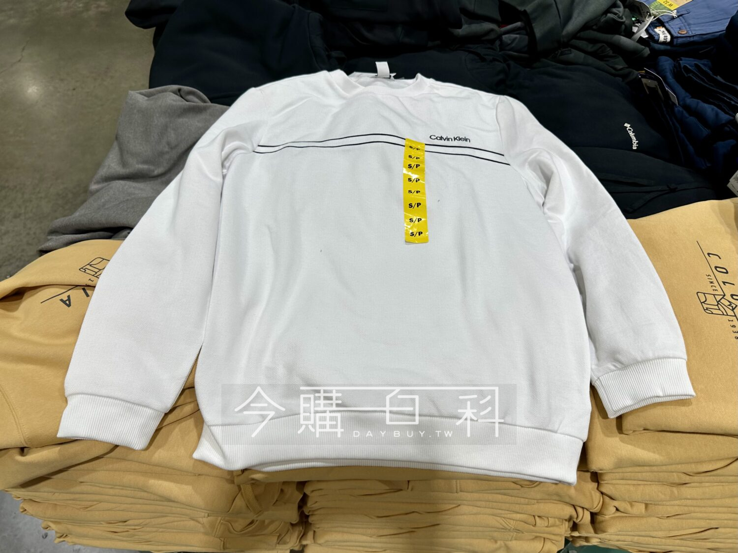 CALVIN KLEIN 男圓領長袖刷毛上衣 #1801857