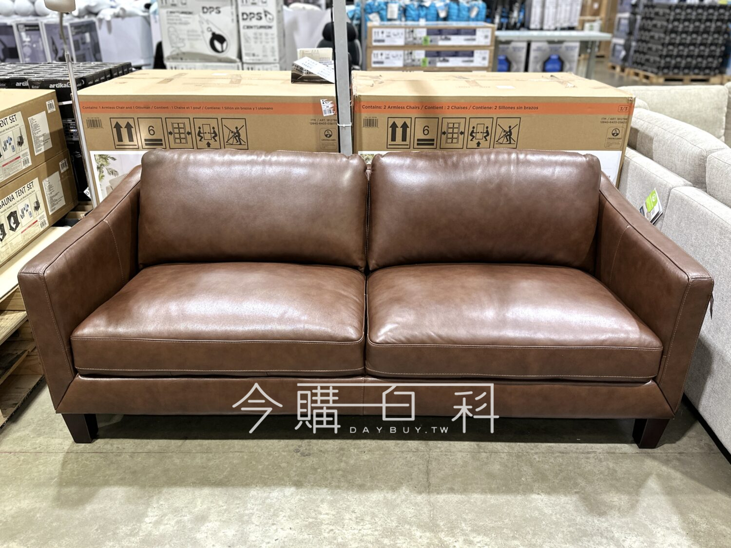 SIMON LI 全牛皮雙人沙發 #1752659