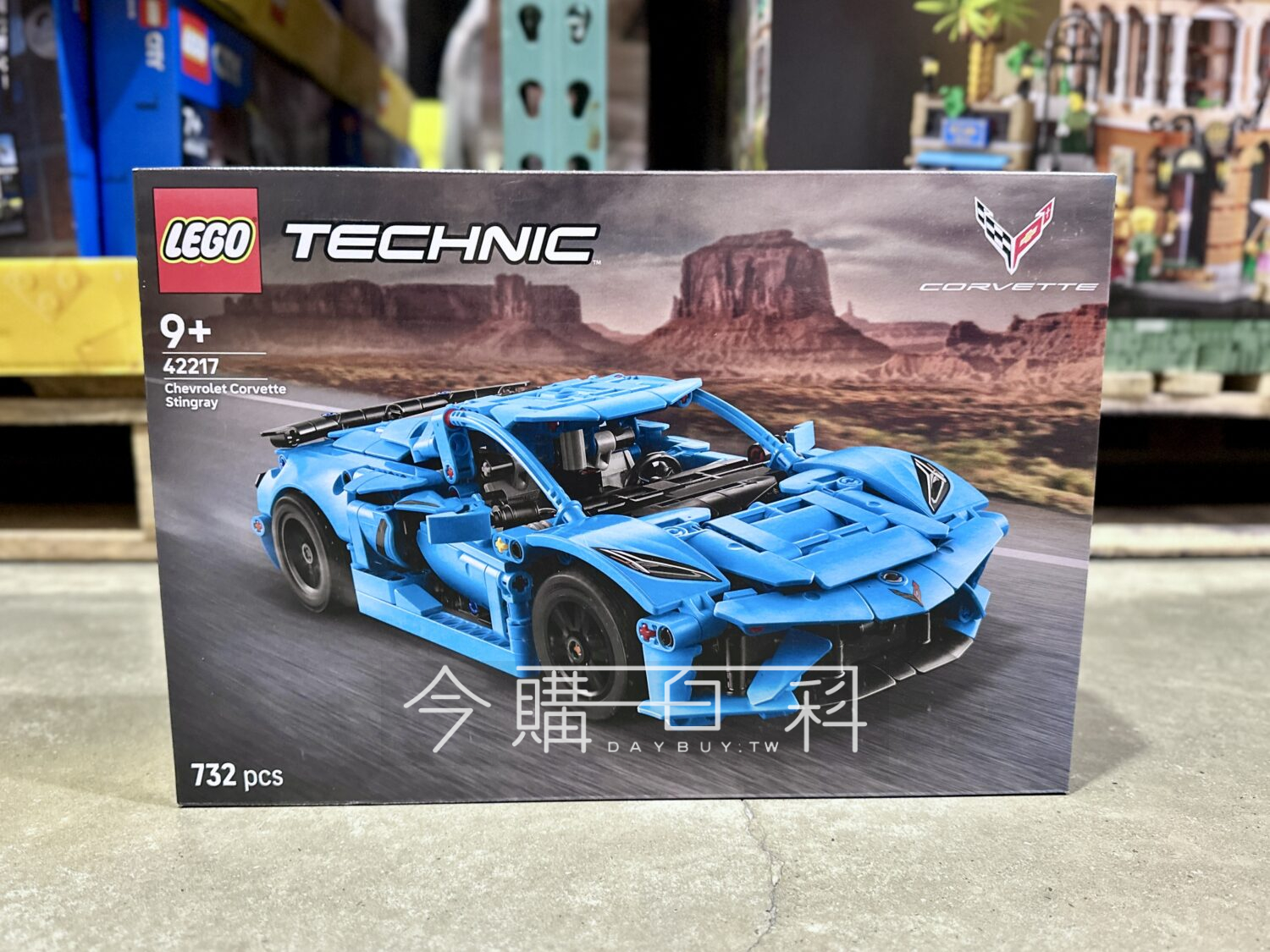 LEGO TECHNIC 42217 CHEVROLET CORVETTE STINGRAY 藍色跑車模型 #154409