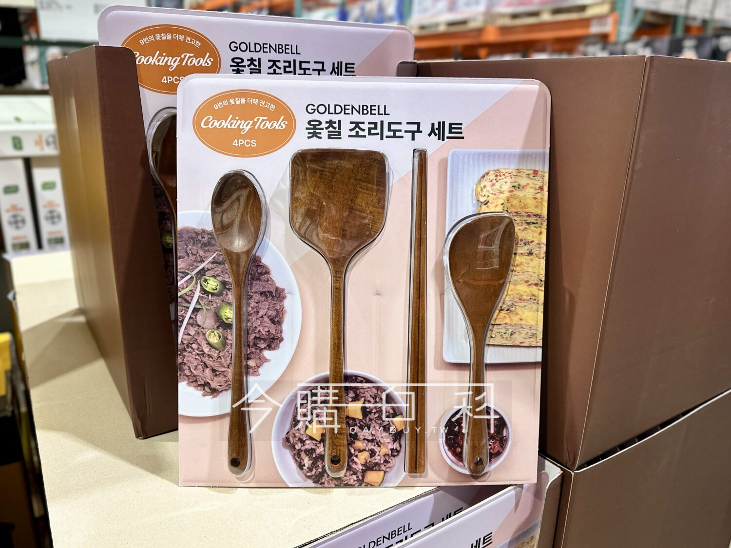 GOLDENBELL 木製廚房烹飪工具 4件組 #676026