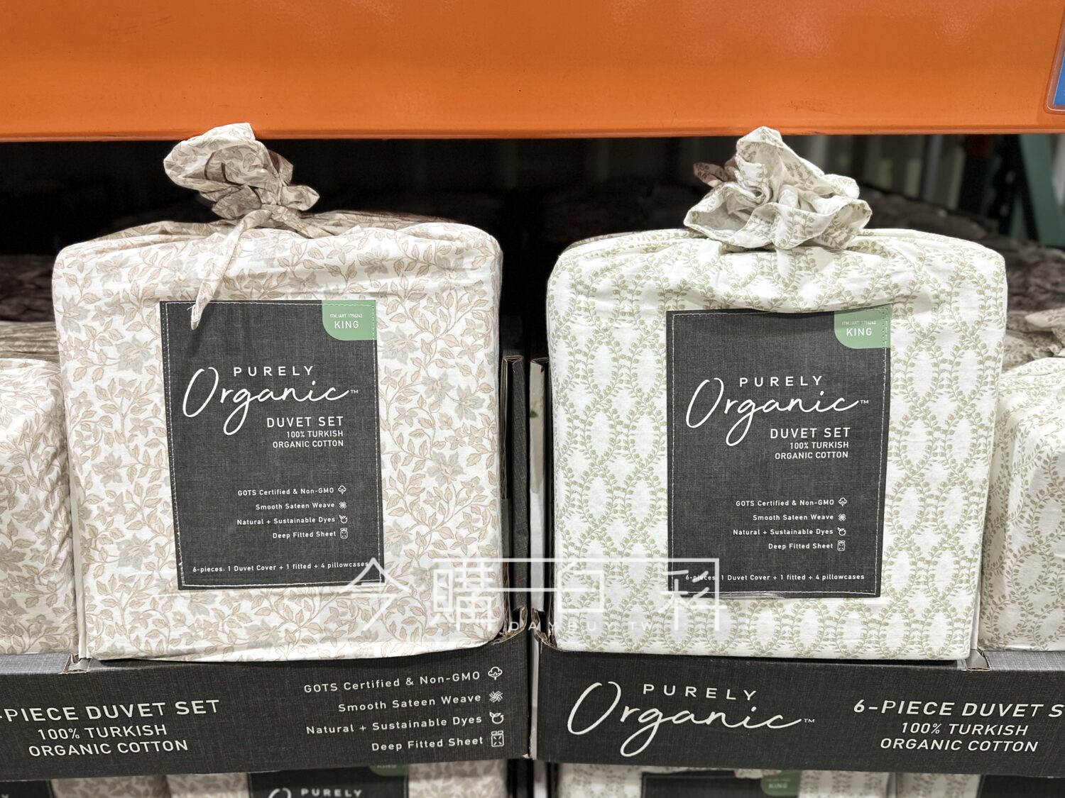 PURELY ORGANIC 300織有機棉床包6件組 雙人加大尺寸 #1796242