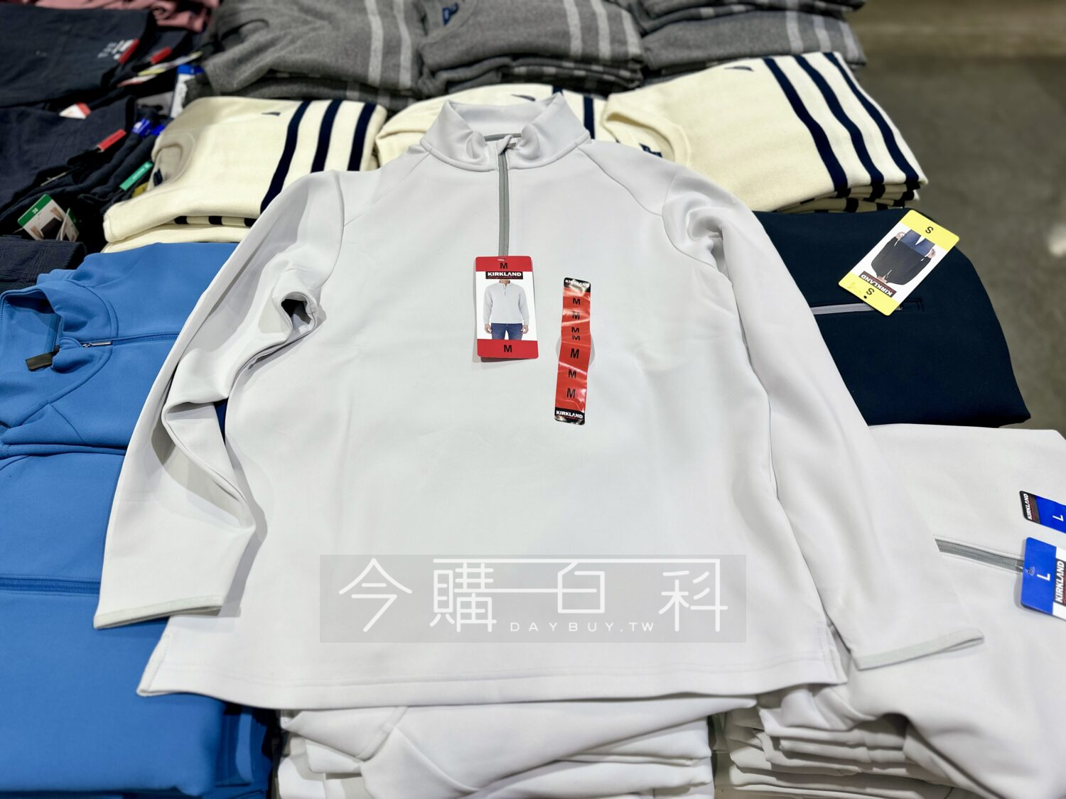 KIRKLAND SIGNATURE 科克蘭男1/2拉鍊長袖上衣 #7771553