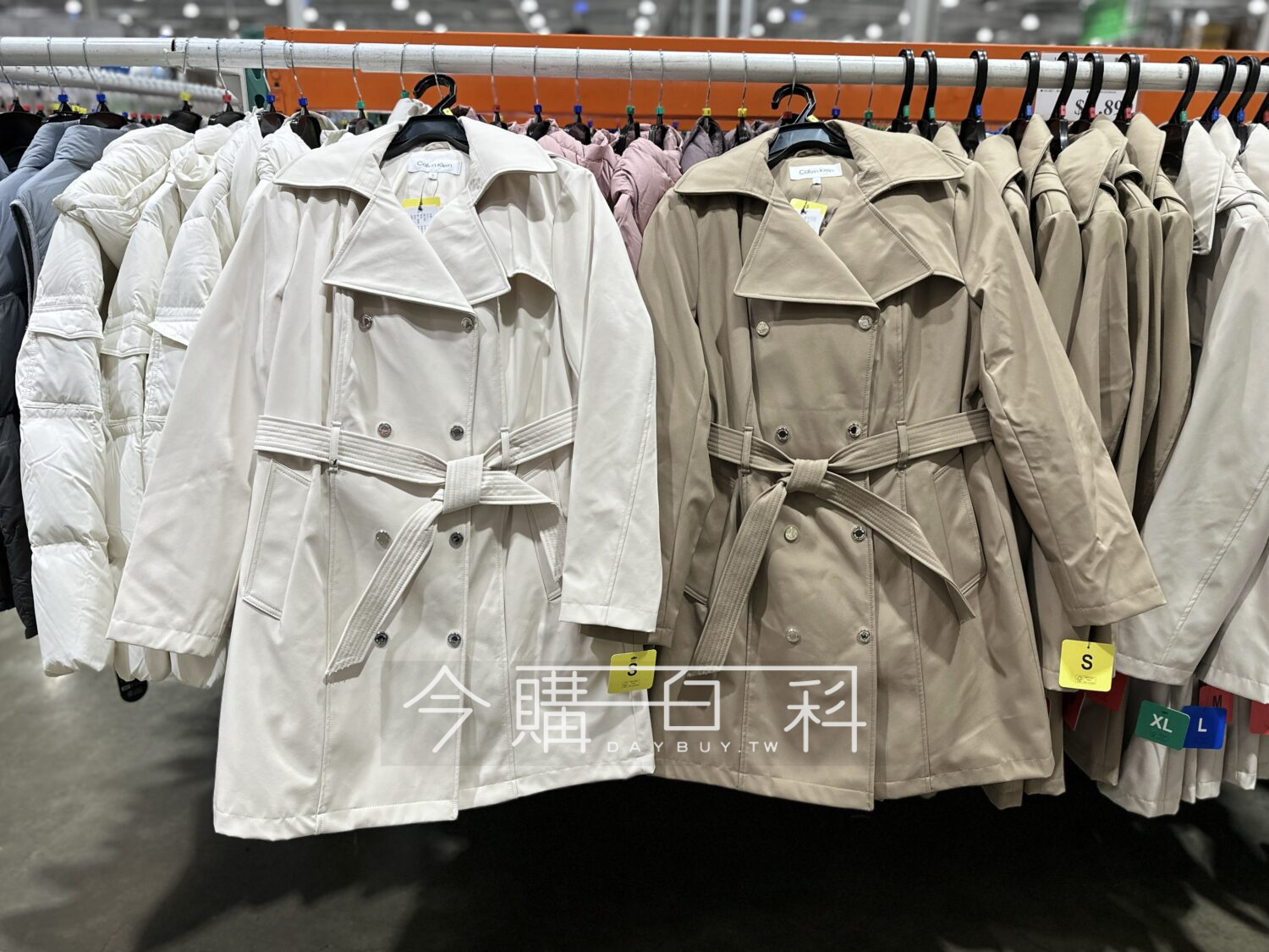 CLAVIN KLEIN 女長版風衣外套 #1781977