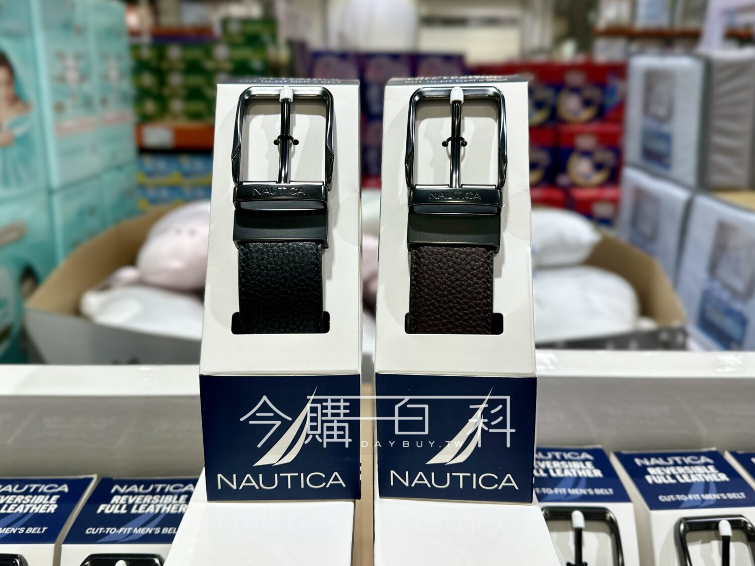 NAUTICA 男真皮可翻轉皮帶 #8523731