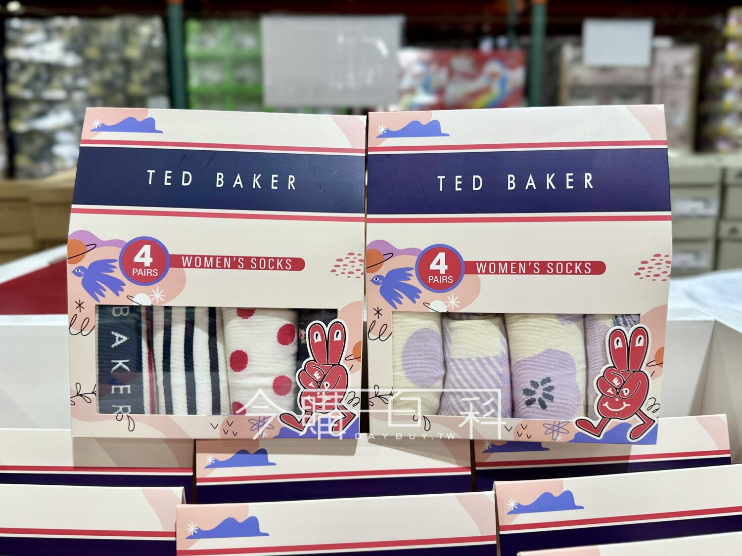 TED BAKER 女中筒襪四入組 #8523485