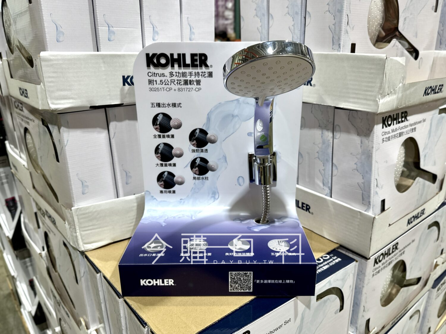 KOHLER 多功能花灑附1.5M軟管 #151413