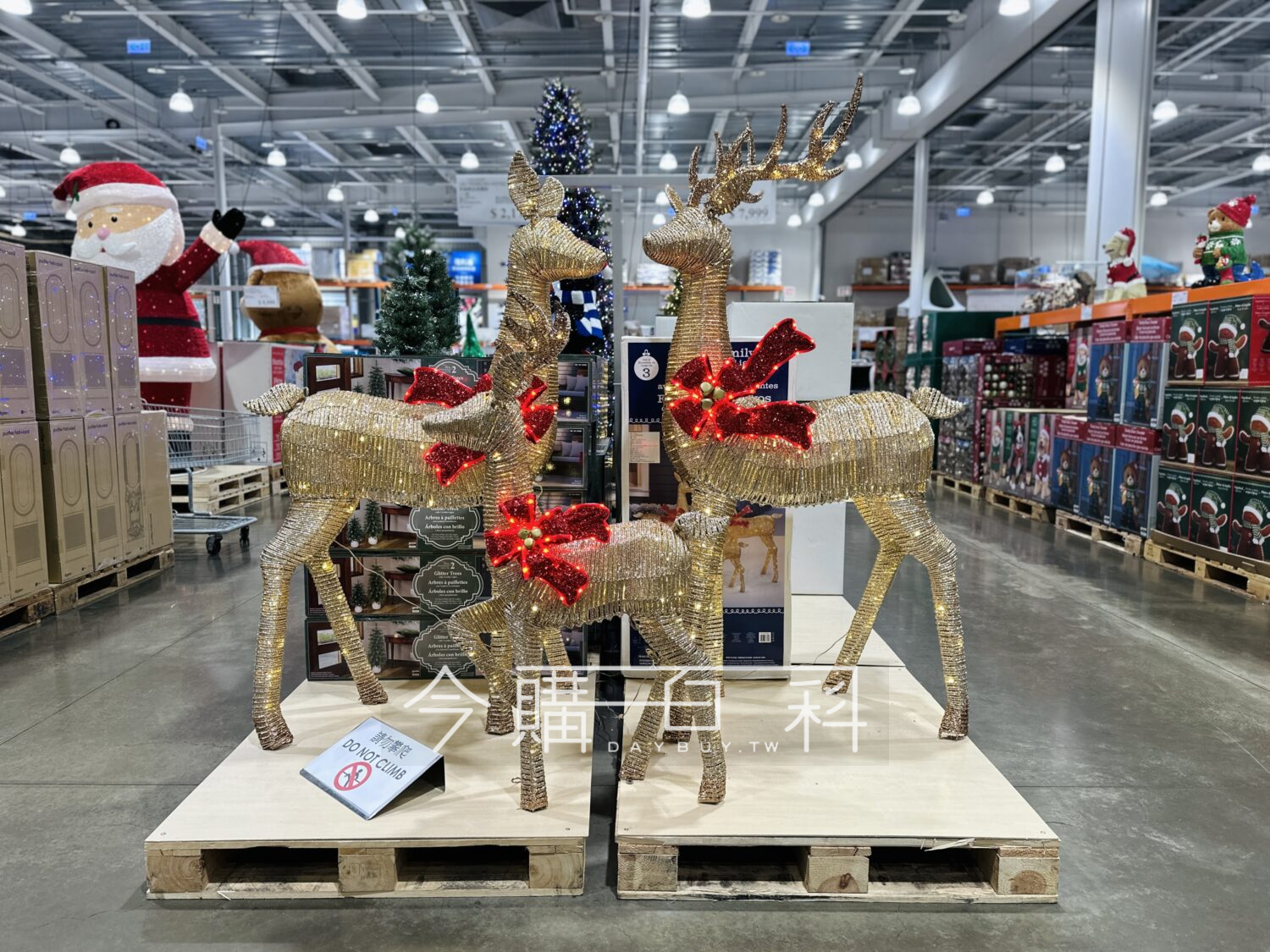 LED麋鹿家族裝飾3入組 #1784943